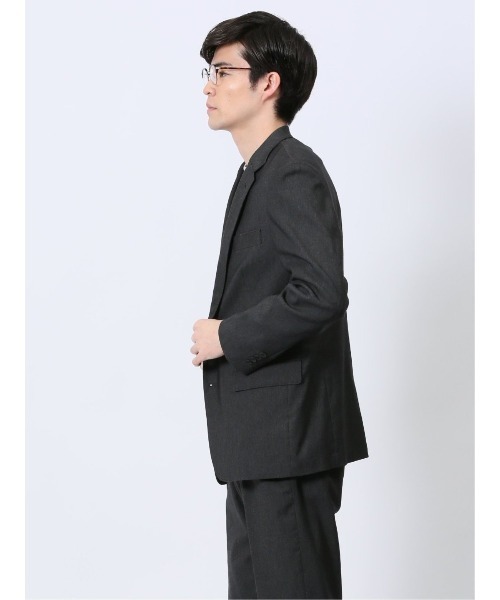 TAKA-Q（タカキュー）の「【ストレッチ ウォッシャブル イージーケア】タカキュー 2ボタンジャケット デニム風黒(セットアップ可能)（スーツジャケット・メンズ・ブラック・MEDIUM/LARGE/X-LARGE/3L/S）」の11枚目の写真