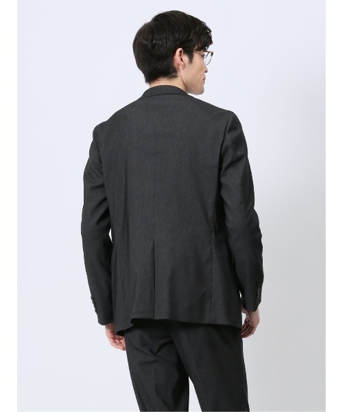 TAKA-Q（タカキュー）の「【ストレッチ ウォッシャブル イージーケア】タカキュー 2ボタンジャケット デニム風黒(セットアップ可能)（スーツジャケット・メンズ・ブラック・MEDIUM/LARGE/X-LARGE/3L/S）」の12枚目の写真