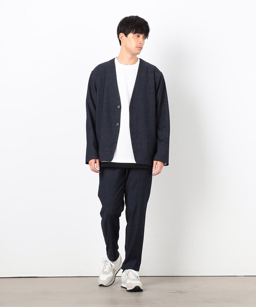 COMME CA ISM(コムサイズム)の「【セットアップ対応】デニムライクジャージ テーパードパンツ(スラックス・メンズ・ネイビー/ブラック・LARGE/MEDIUM/SMALL)」の8枚目の写真