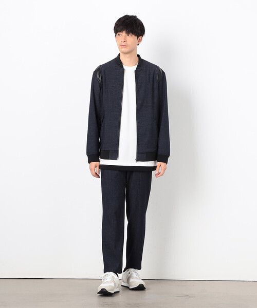 COMME CA ISM(コムサイズム)の「【セットアップ対応】デニムライクジャージ テーパードパンツ(スラックス・メンズ・ネイビー/ブラック・LARGE/MEDIUM/SMALL)」の9枚目の写真