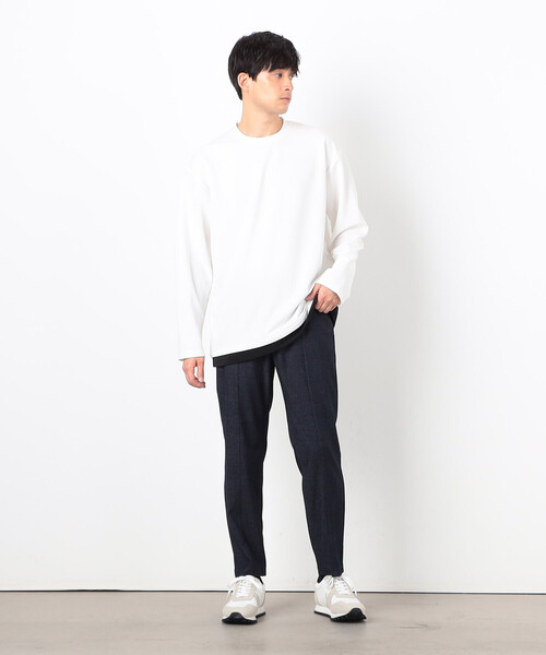 COMME CA ISM(コムサイズム)の「【セットアップ対応】デニムライクジャージ テーパードパンツ(スラックス・メンズ・ネイビー/ブラック・LARGE/MEDIUM/SMALL)」の10枚目の写真