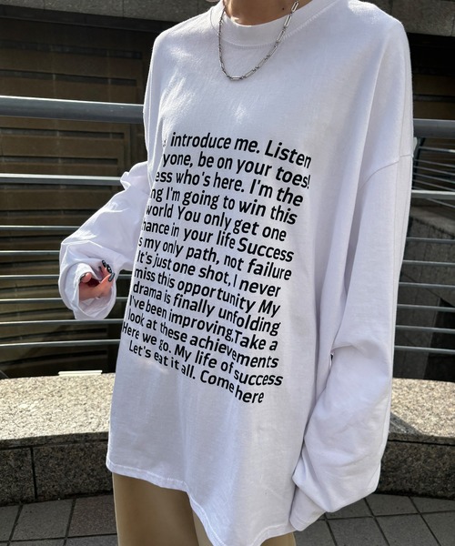 ISOOK(アイスー)の「【ISOOK / アイスー】オーバーサイズプリントロンT / 長袖 クルーネック ラウンドネック Tシャツ レタリング ルーズ丈 ビッグシルエット ユニセックス 英字ロゴ 白 黒 ホワイト ブラック グレー ZOZOTOWN限定(Tシャツ/カットソー・レディース・ホワイト/ブラック/グレー・FREE)」の22枚目の写真