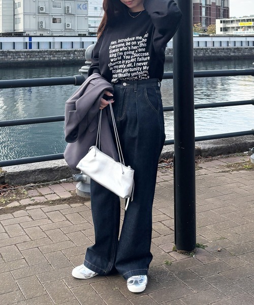 ISOOK(アイスー)の「【ISOOK / アイスー】オーバーサイズプリントロンT / 長袖 クルーネック ラウンドネック Tシャツ レタリング ルーズ丈 ビッグシルエット ユニセックス 英字ロゴ 白 黒 ホワイト ブラック グレー ZOZOTOWN限定(Tシャツ/カットソー・レディース・ホワイト/ブラック/グレー・FREE)」の17枚目の写真