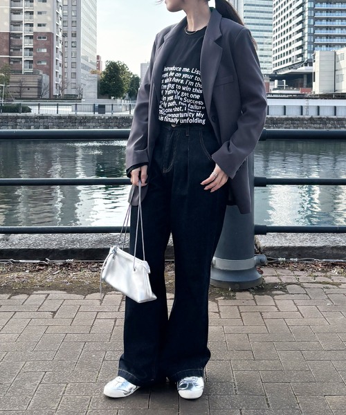 ISOOK(アイスー)の「【ISOOK / アイスー】オーバーサイズプリントロンT / 長袖 クルーネック ラウンドネック Tシャツ レタリング ルーズ丈 ビッグシルエット ユニセックス 英字ロゴ 白 黒 ホワイト ブラック グレー ZOZOTOWN限定(Tシャツ/カットソー・レディース・ホワイト/ブラック/グレー・FREE)」の16枚目の写真