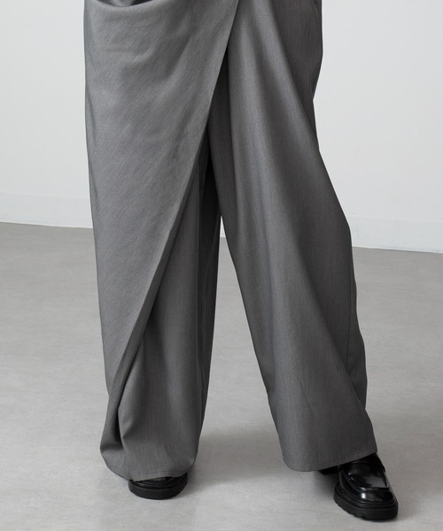 【MAGASIN DE MODE Onjna】One shoulder wrap overalls / ワンショルダーラップオールインワン trc