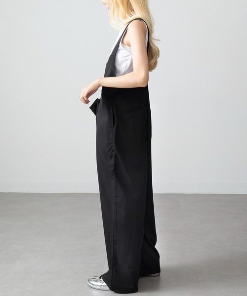 【MAGASIN DE MODE Onjna】One shoulder wrap overalls / ワンショルダーラップオールインワン trc