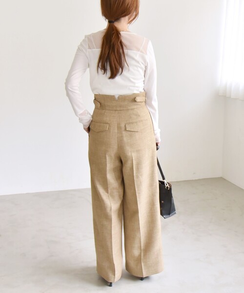 quaranciel(カランシエル)の「quaranciel:〈手洗い可能〉チュール レイヤード カットソー(Tシャツ/カットソー・レディース・ライトグレー/ブラック/オフホワイト・ONE SIZE)」の13枚目の写真