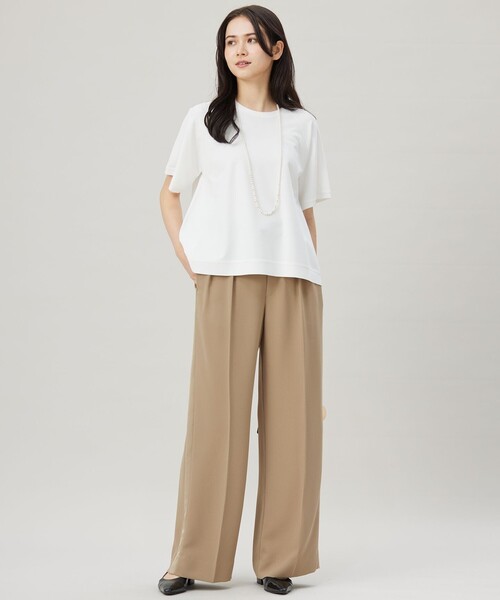自由区(ジユウク)の「バックサテンジョーゼットワイド パンツ(その他パンツ・レディース・ライトグリーン系/グレー系/ベージュ系・44/46)」の9枚目の写真