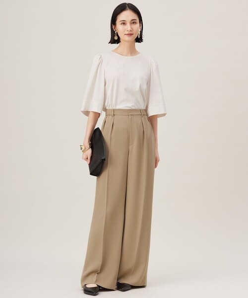自由区(ジユウク)の「バックサテンジョーゼットワイド パンツ(その他パンツ・レディース・ライトグリーン系/グレー系/ベージュ系・44/46)」の11枚目の写真