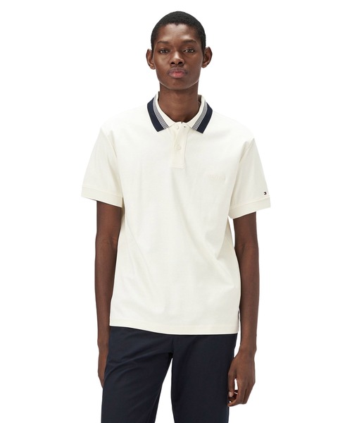 TOMMY HILFIGER(トミーヒルフィガー)の「インターロックカラーポロシャツ(ポロシャツ・メンズ・ブルー/ネイビー/ホワイト・LARGE/MEDIUM/SMALL/X-LARGE)」の2枚目の写真
