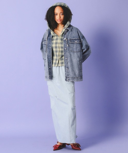 FOREVER 21（フォーエバー トゥエンティーワン）の「【2025SS】裏毛デザインタックロングスカート（スカート・レディース・ブラック/グレー・SMALL/MEDIUM）」の13枚目の写真