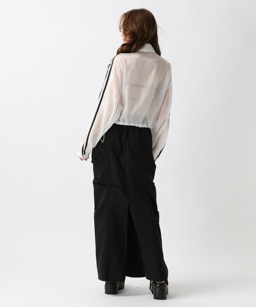 FOREVER 21（フォーエバー トゥエンティーワン）の「【2025SS】裏毛デザインタックロングスカート（スカート・レディース・ブラック/グレー・SMALL/MEDIUM）」の17枚目の写真