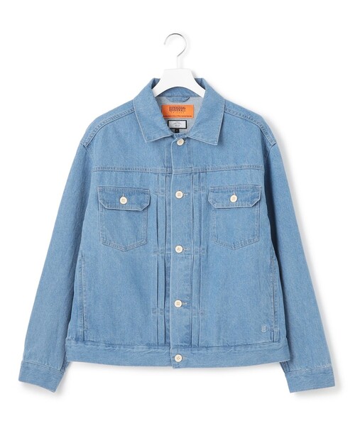 J.PRESS YORK STREET(ジェイプレスヨークストリート)の「【UNISEX】UNIVERSAL OVERALL × YORK STREET デニムジャケット(デニムジャケット・メンズ・ブルー系1/ダルブルー系/アイボリー系/ネイビー系・SMALL/MEDIUM/LARGE)」の8枚目の写真