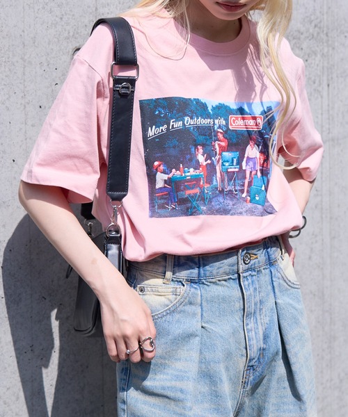 COLEMAN（コールマン）の「【Coleman】限定商品 Retro outdoor print tee　レトロフォトTシャツ　コールマンビンテージ（Tシャツ/カットソー・レディース・ピンク/ネイビー/ブラック/ホワイト/グリーン・XL/L/M/S/XS）」の5枚目の写真