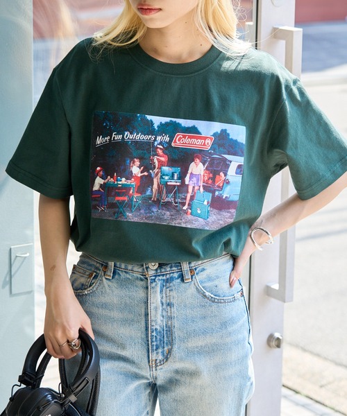 COLEMAN（コールマン）の「【Coleman】限定商品 Retro outdoor print tee　レトロフォトTシャツ　コールマンビンテージ（Tシャツ/カットソー・レディース・ピンク/ネイビー/ブラック/ホワイト/グリーン・XL/L/M/S/XS）」の3枚目の写真