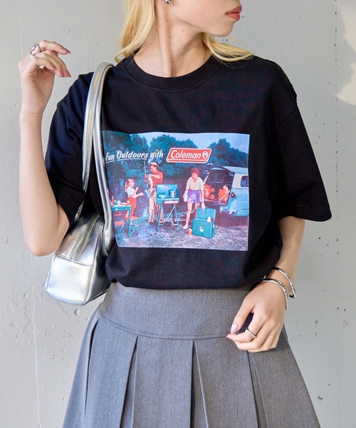 COLEMAN（コールマン）の「【Coleman】限定商品 Retro outdoor print tee　レトロフォトTシャツ　コールマンビンテージ（Tシャツ/カットソー・レディース・ピンク/ネイビー/ブラック/ホワイト/グリーン・XL/L/M/S/XS）」の2枚目の写真