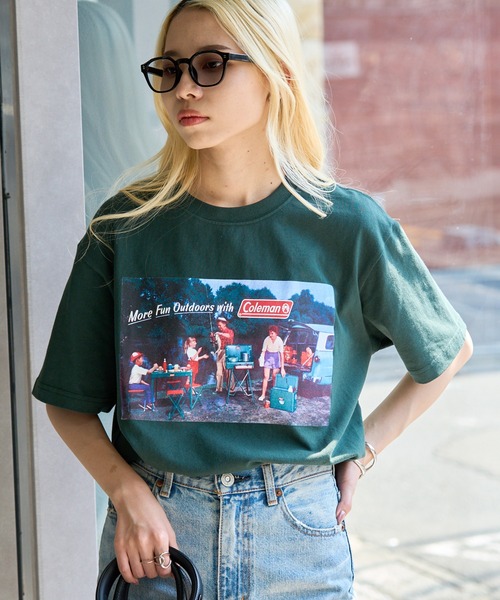 COLEMAN（コールマン）の「【Coleman】限定商品 Retro outdoor print tee　レトロフォトTシャツ　コールマンビンテージ（Tシャツ/カットソー・レディース・ピンク/ネイビー/ブラック/ホワイト/グリーン・XL/L/M/S/XS）」の7枚目の写真