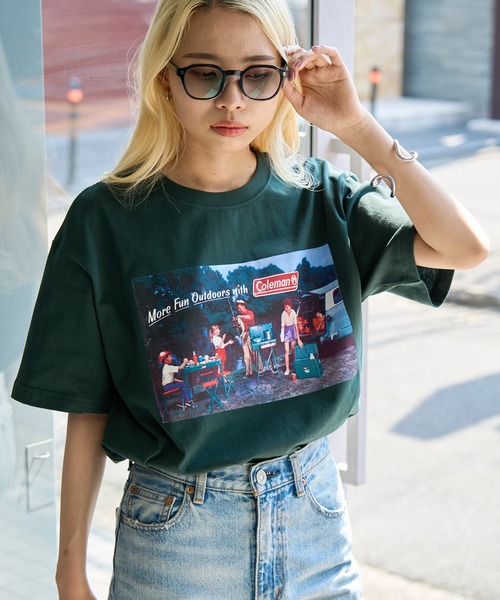 COLEMAN（コールマン）の「【Coleman】限定商品 Retro outdoor print tee　レトロフォトTシャツ　コールマンビンテージ（Tシャツ/カットソー・レディース・ピンク/ネイビー/ブラック/ホワイト/グリーン・XL/L/M/S/XS）」の6枚目の写真