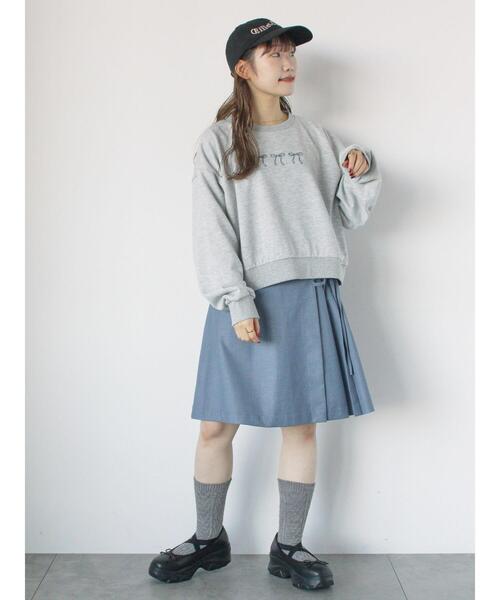 ehka sopo（エヘカソポ）の「◎リボンスウェット（Tシャツ/カットソー・レディース・グレー/ミント/ネイビー/ラベンダー・F）」の10枚目の写真