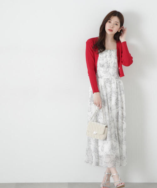 PROPORTION BODY DRESSING(プロポーションボディドレッシング)の「フラワープリントワンピース+カーディガン SET / 1215140313(ワンピース・レディース・レッド/ブラック・SMALL/MEDIUM)」の15枚目の写真