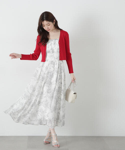 PROPORTION BODY DRESSING(プロポーションボディドレッシング)の「フラワープリントワンピース+カーディガン SET / 1215140313(ワンピース・レディース・レッド/ブラック・SMALL/MEDIUM)」の16枚目の写真