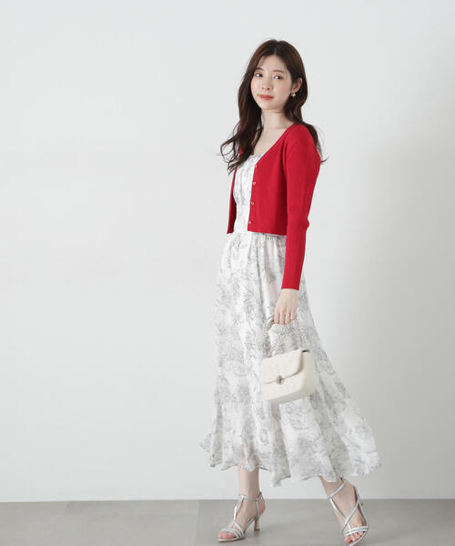 PROPORTION BODY DRESSING(プロポーションボディドレッシング)の「フラワープリントワンピース+カーディガン SET / 1215140313(ワンピース・レディース・レッド/ブラック・SMALL/MEDIUM)」の18枚目の写真
