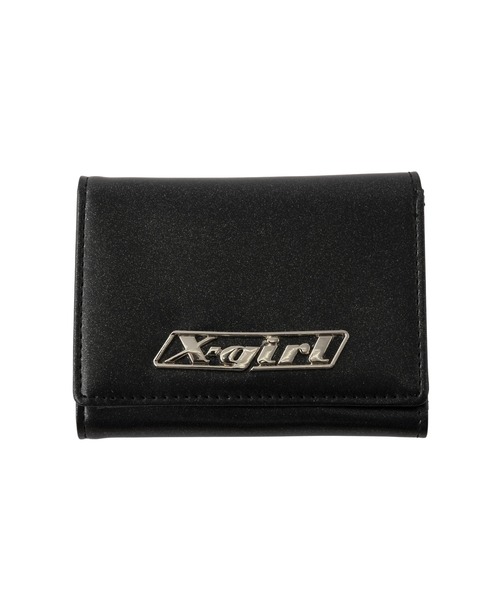 X-girl(エックスガール)の「LOGO PLATE MINI WALLET(財布・レディース・ブラック/オレンジ/ライトパープル・ONE SIZE)」の2枚目の写真