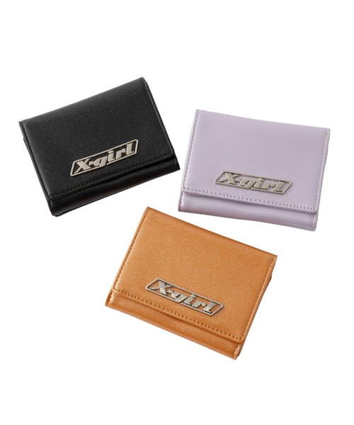 X-girl(エックスガール)の「LOGO PLATE MINI WALLET(財布・レディース・ブラック/オレンジ/ライトパープル・ONE SIZE)」の4枚目の写真