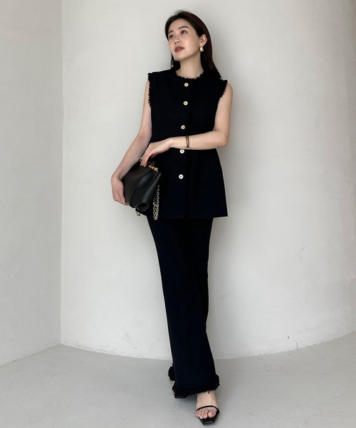 anuans（アニュアンス）の「ツイードフリンジフレアパンツ（その他パンツ・レディース・ホワイト/ネイビー・SMALL/MEDIUM）」の17枚目の写真