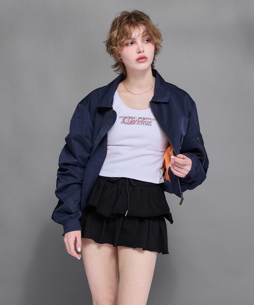 ACLENT(アクレント)の「スウェットティアードフレアミニスカート(スカート・レディース・ブラック/グレー・FREE)」の21枚目の写真