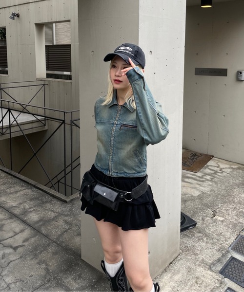 ACLENT(アクレント)の「スウェットティアードフレアミニスカート(スカート・レディース・ブラック/グレー・FREE)」の13枚目の写真