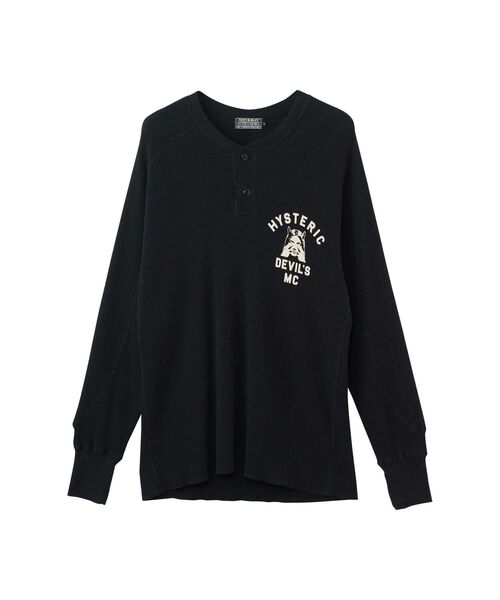 HYSTERIC GLAMOUR（ヒステリックグラマー）の「DEVIL’S MCヘンリーネック スウェット（スウェット・メンズ・グリーン/ブラック/トップグレー・X-LARGE/LARGE/MEDIUM/SMALL）」の2枚目の写真