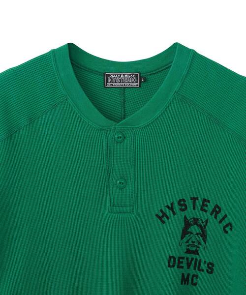【HYSTERIC GLAMOUR】DEVIL’S MC HENRY NECK SWEAT/ロンT HYSTERIC GLAMOUR】DEVIL'S MC HENRY NECK SWEAT/ロンT