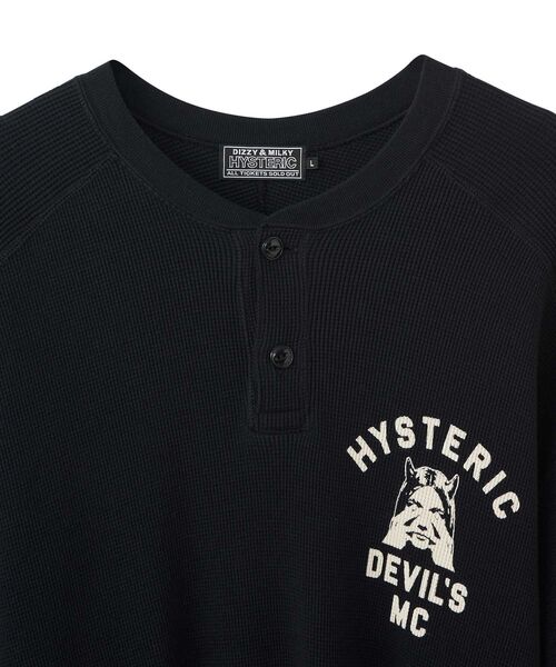 【HYSTERIC GLAMOUR】DEVIL’S MC HENRY NECK SWEAT/ロンT HYSTERIC GLAMOUR】DEVIL'S MC HENRY NECK SWEAT/ロンT