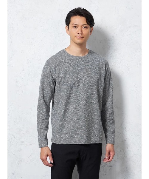 HARUYAMA（ハルヤマ）の「【RUCKEN BACCHAR】クルーネック Tシャツ 無地 カジュアルインナー 春夏（Tシャツ/カットソー・メンズ・グレー/ホワイト/ブラック・LL/L/M）」の3枚目の写真