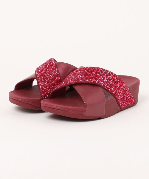 fitflop(フィットフロップ)の「LULU CRYSTAL-MIX METALLIC CROSS SLIDES(サンダル・レディース・レッド/ネイビー/ブラック/シルバー・US6/US7/US8/US5)」の3枚目の写真