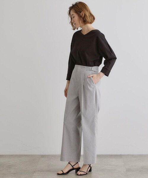 grove（グローブ）の「◆【接触冷感】ハイパーストレッチワイドパンツ（その他パンツ・レディース・ライトベージュ/ホワイト系5/ブルー系その他/ネイビー・02/03/01/04/05）」の7枚目の写真