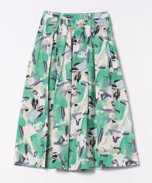 Jines（ジネス）の「プリントタックスカート（スカート・レディース・ブルー/グリーン/ブラック/グリーン系その他・38）」の15枚目の写真