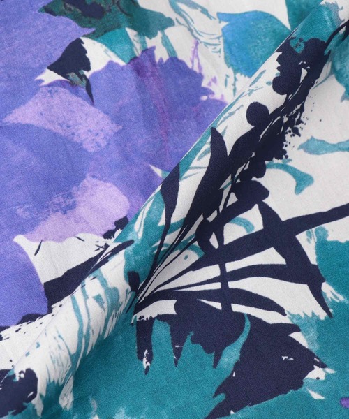 Jines（ジネス）の「プリントタックスカート（スカート・レディース・ブルー/グリーン/ブラック/グリーン系その他・38）」の7枚目の写真