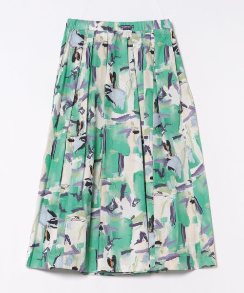 Jines（ジネス）の「プリントタックスカート（スカート・レディース・ブルー/グリーン/ブラック/グリーン系その他・38）」の13枚目の写真