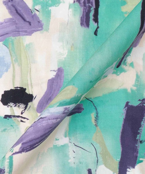 Jines（ジネス）の「プリントタックスカート（スカート・レディース・ブルー/グリーン/ブラック/グリーン系その他・38）」の5枚目の写真