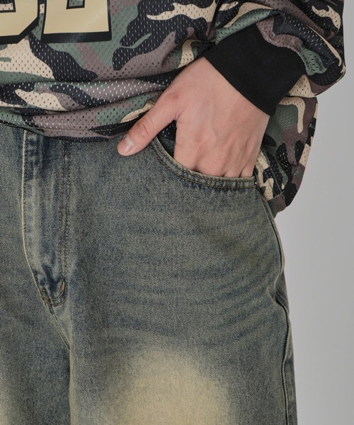 WEGO（ウィゴー）の「WEGO/スーパーバギーデニムショーツ（デニムパンツ・メンズ・スカイブルー/ライトインディゴブルー/ブラック系2/グレー・LARGE/MEDIUM）」の20枚目の写真