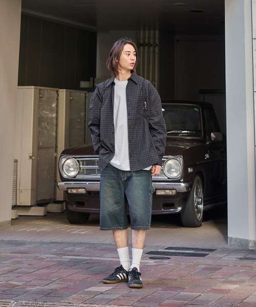 セール】【kutir men × TeddyBear】 アソートベアーロゴチェックシャツ