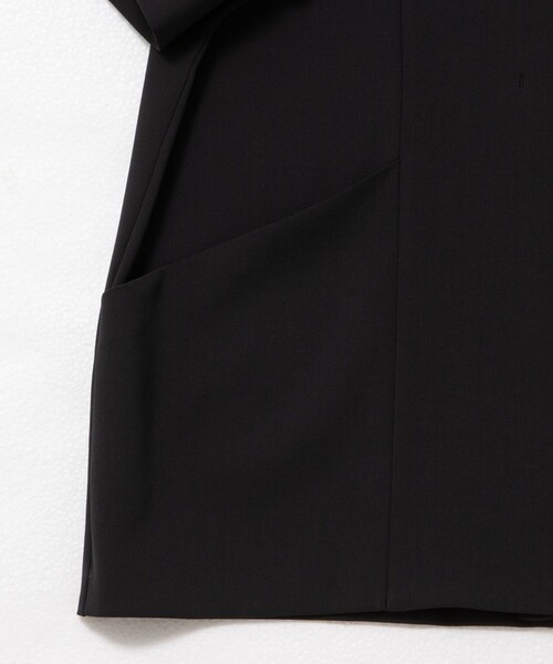 NOLLEY’S(ノーリーズ)の「《セットアップ対応》ウォッシャブルツイルフレンチジャケット(ノーカラージャケット・レディース・ブラック/ホワイト・38)」の17枚目の写真