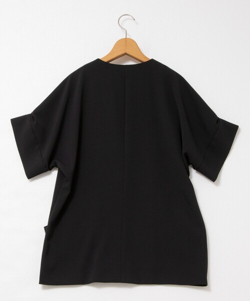 NOLLEY’S(ノーリーズ)の「《セットアップ対応》ウォッシャブルツイルフレンチジャケット(ノーカラージャケット・レディース・ブラック/ホワイト・38)」の19枚目の写真