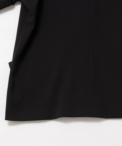 NOLLEY’S(ノーリーズ)の「《セットアップ対応》ウォッシャブルツイルフレンチジャケット(ノーカラージャケット・レディース・ブラック/ホワイト・38)」の21枚目の写真