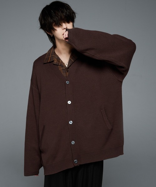 ADRER（アドラー）の「ニットカーディガン（カーディガン/ボレロ・メンズ・ブラウン・MEDIUM）」の3枚目の写真