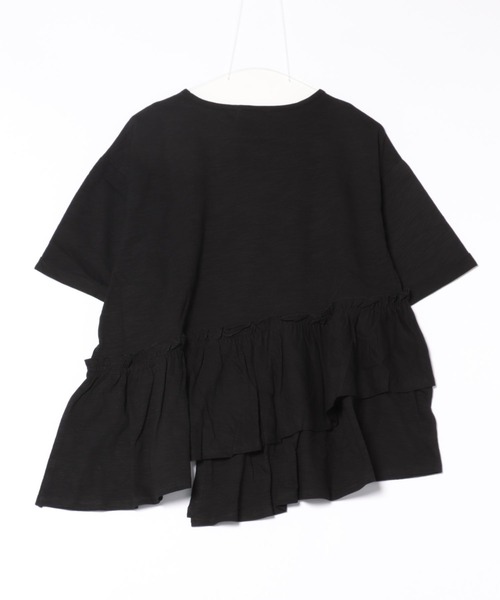 SOTT(ソット)の「Frill hem T-shirt フリルヘムTシャツ(Tシャツ/カットソー・レディース・ブラック/オフホワイト・FREE)」の19枚目の写真