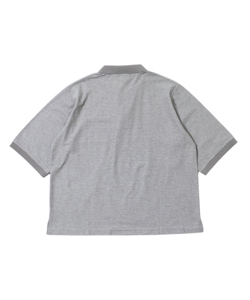 BURLAP OUTFITTER（バーラップアウトフィッター）の「H/S B.B STRIPE POLO / ハーフスリーブ B.B.ストライプ ポロ（ポロシャツ・メンズ・ブラック系その他/グレー系その他/ホワイト系その他・LARGE/MEDIUM）」の6枚目の写真
