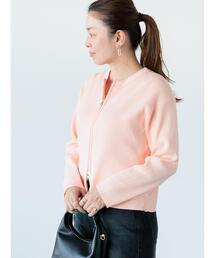 ダブルジップクルーネックカーディガン《2025spring catalog item》